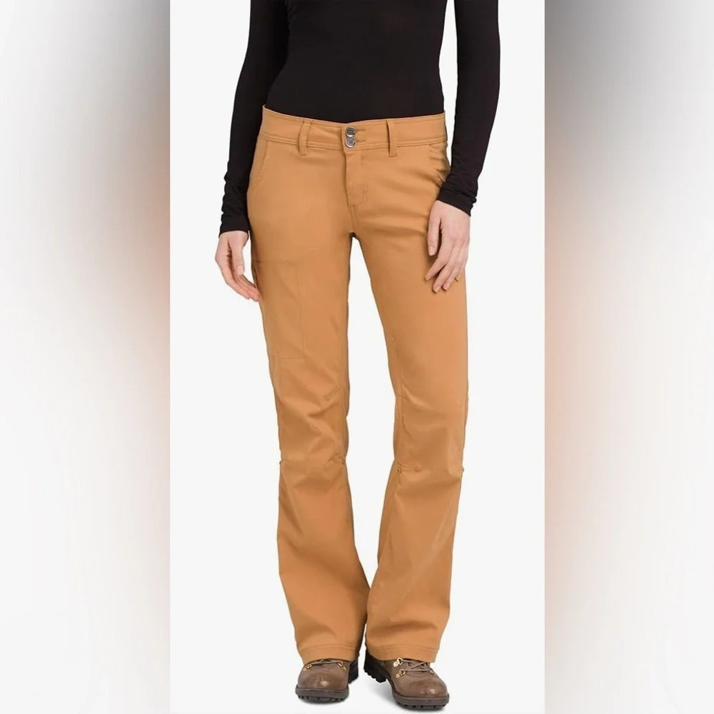 PrAna Halle Wm’s Straight Stretch Pant Hiking Travel Pant Roll up to Capri